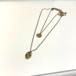 Gold Two-Pendant Necklace